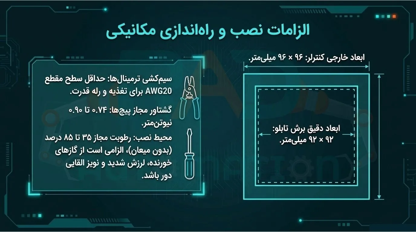 نصب و راه اندازی کنترلر دمای آتونیکس مدل TCN4L-24R